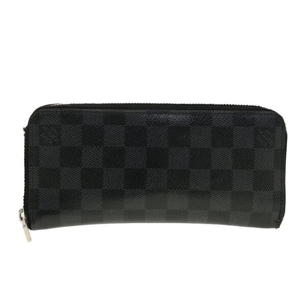 LOUIS VUITTON Damier Graphite Zippy Wallet Vertical N63095 LV Auth 42471 - Picture 1 of 16